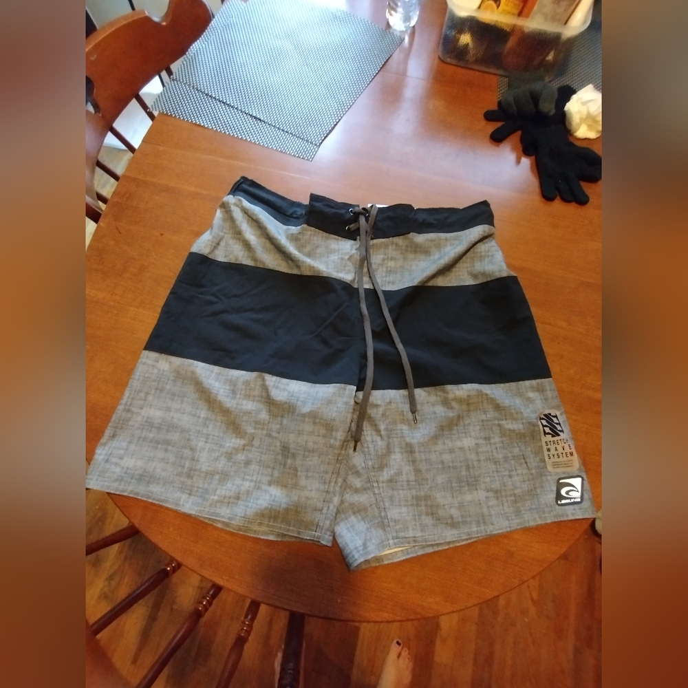 Grey and Black broadshorts